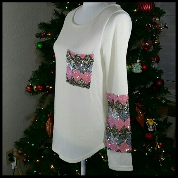 Style Rack Sequined Sweater Sz.S - Picture 4 of 10